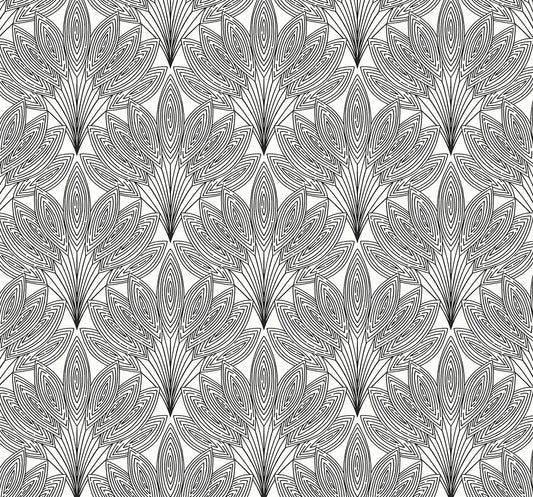 Peacock Leaves Vinyl Wallpaper