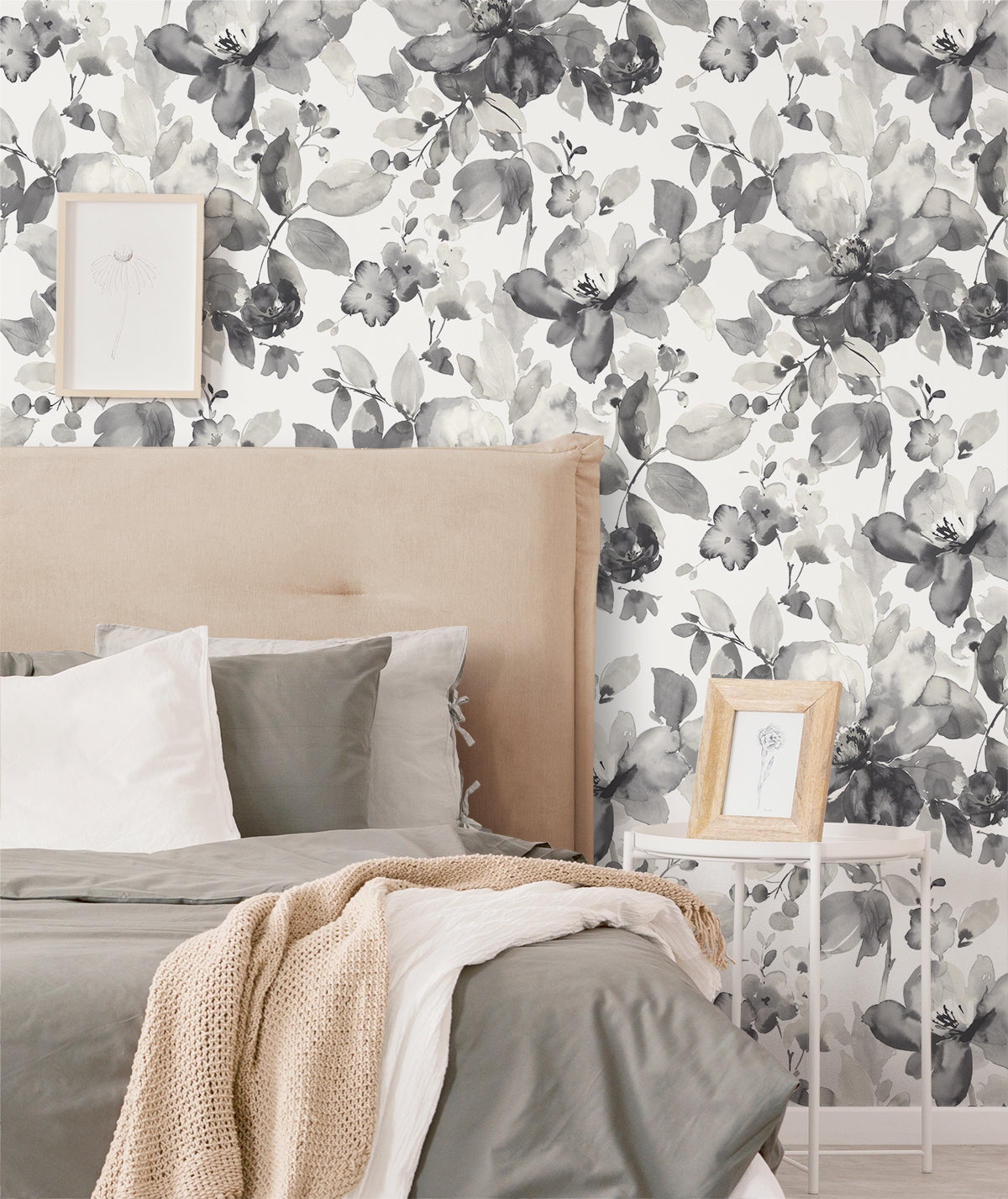 Watercolor Flower Vinyl Wallpaper