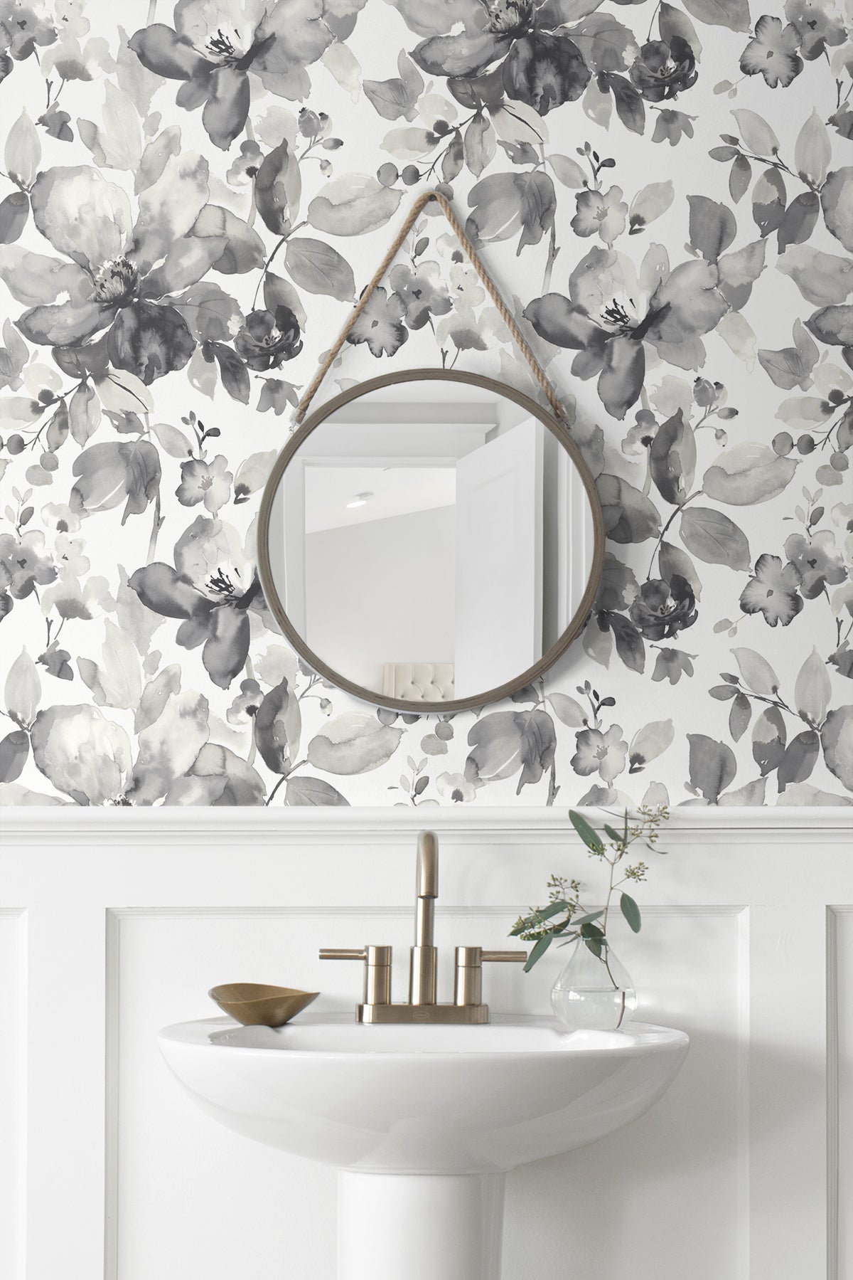 Watercolor Flower Vinyl Wallpaper