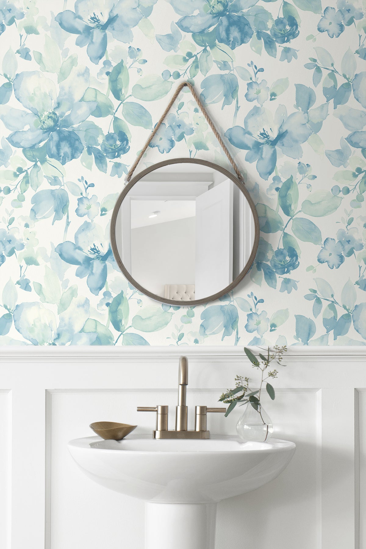 Watercolor Flower Vinyl Wallpaper