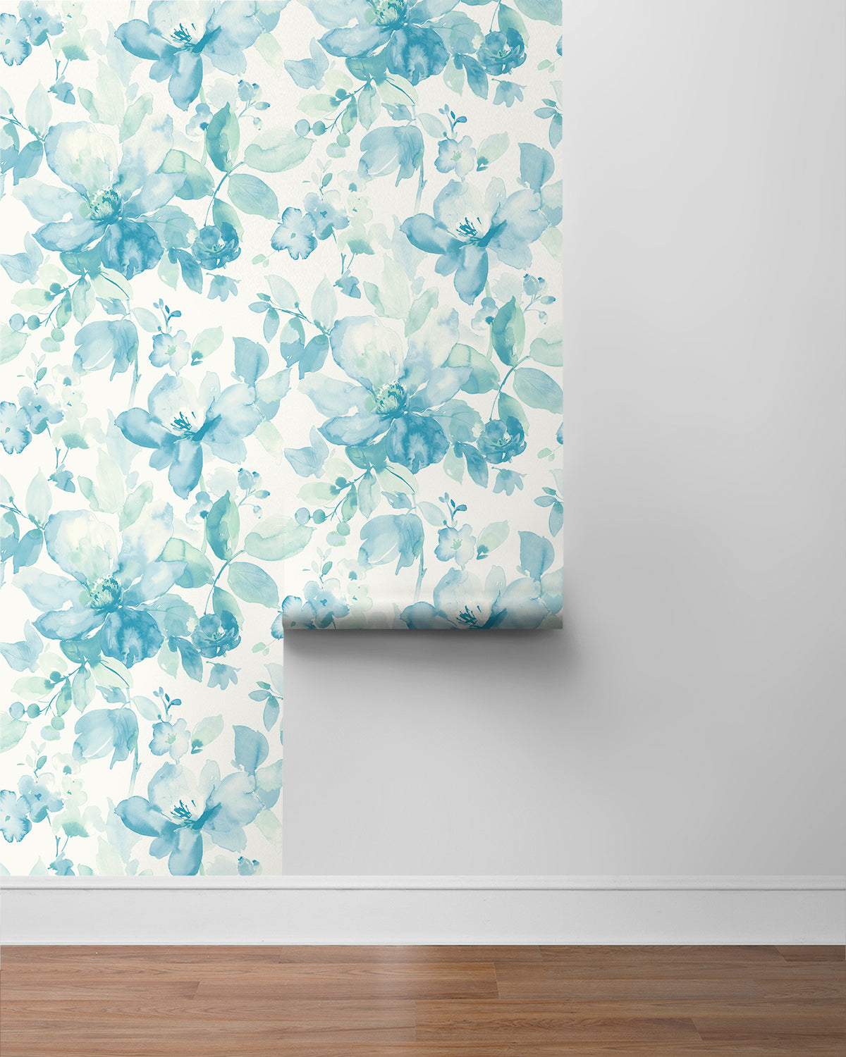 Watercolor Flower Vinyl Wallpaper