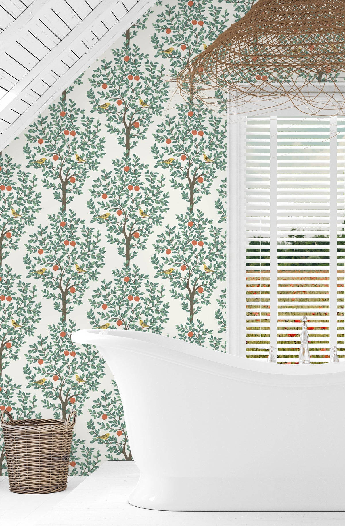 Fruit Tree Vinyl Wallpaper