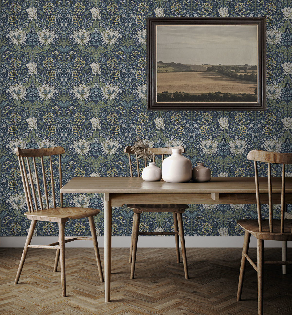 Ogee Flora Vinyl Wallpaper