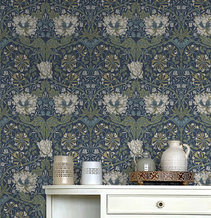 Ogee Flora Vinyl Wallpaper