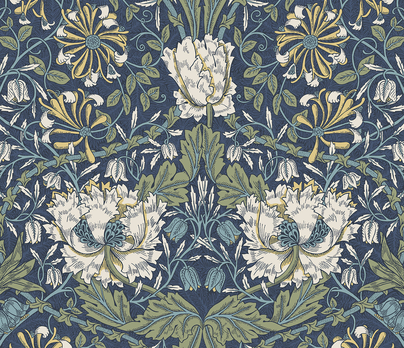 Ogee Flora Vinyl Wallpaper