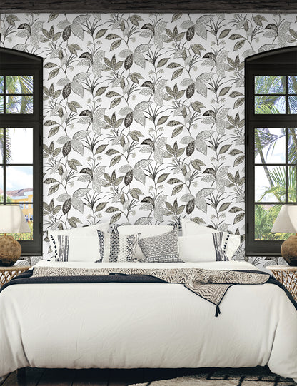 Boho Leaf Trail Vinyl Wallpaper