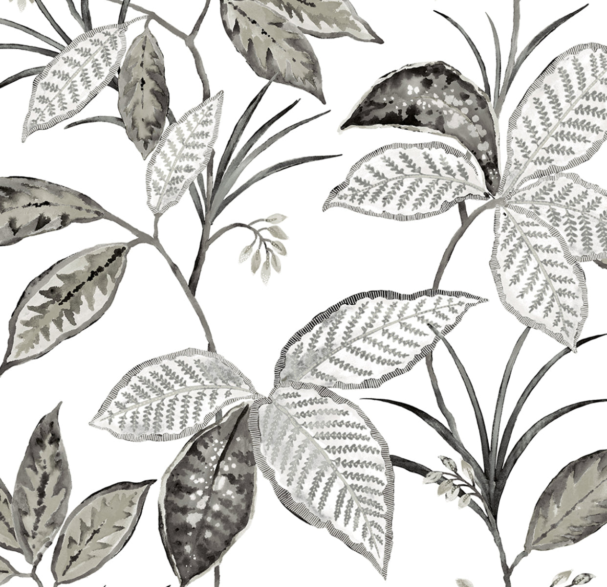 Boho Leaf Trail Vinyl Wallpaper