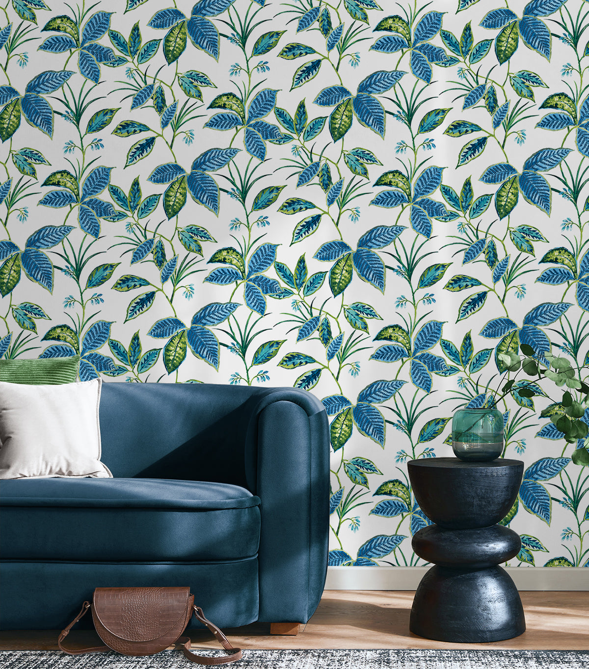 Boho Leaf Trail Vinyl Wallpaper