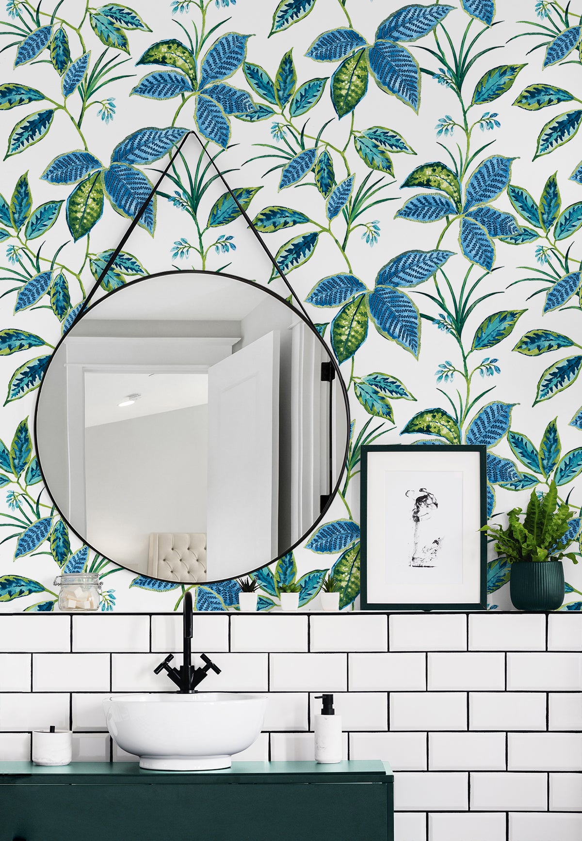 Boho Leaf Trail Vinyl Wallpaper