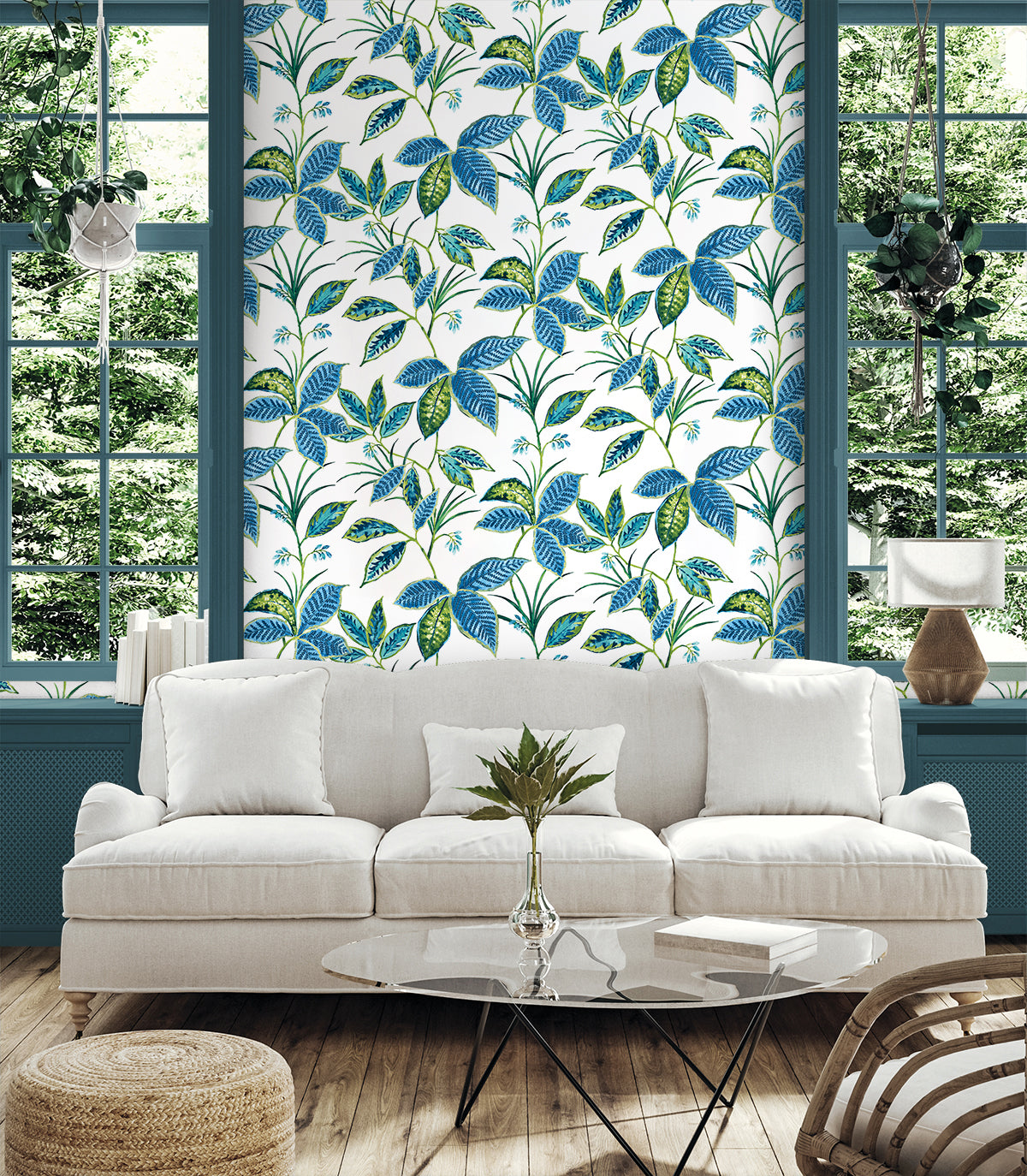 Boho Leaf Trail Vinyl Wallpaper