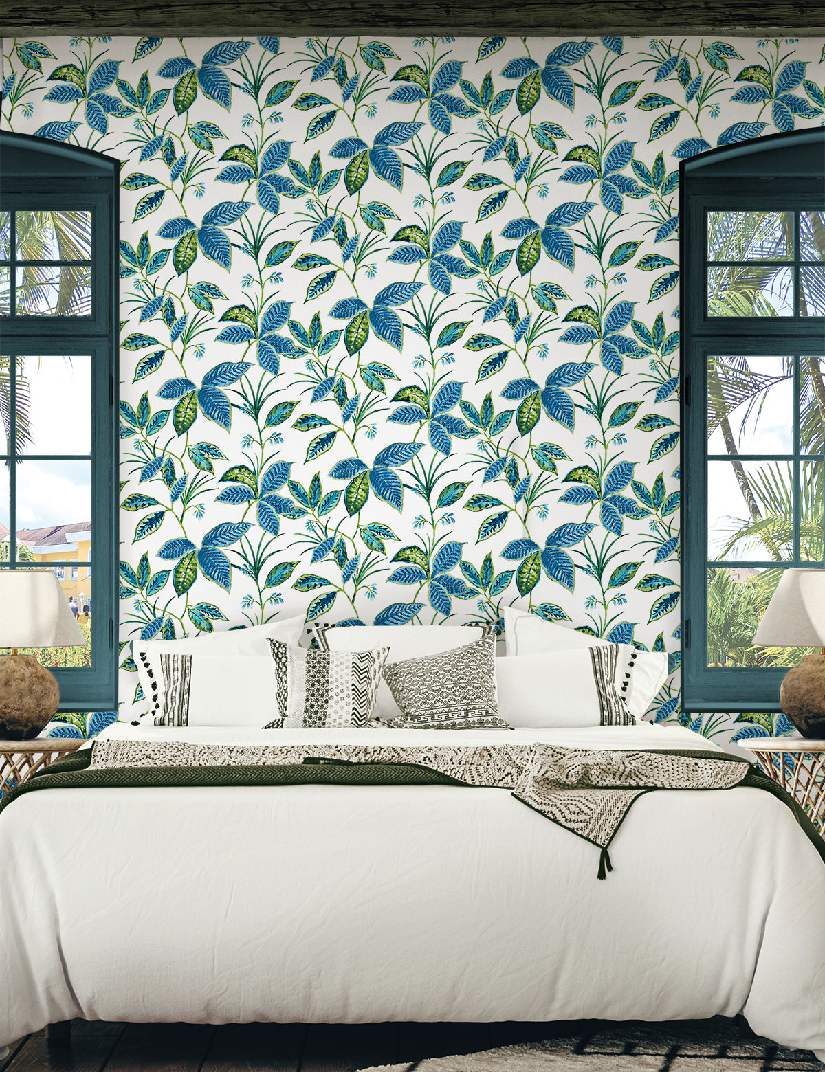 Boho Leaf Trail Vinyl Wallpaper