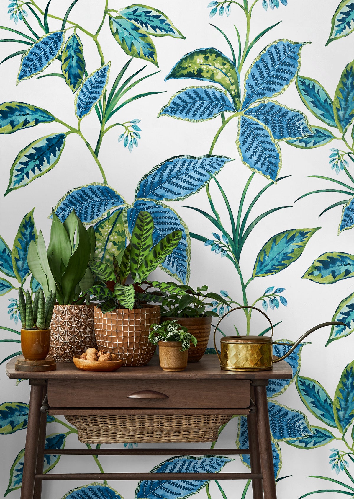 Boho Leaf Trail Vinyl Wallpaper