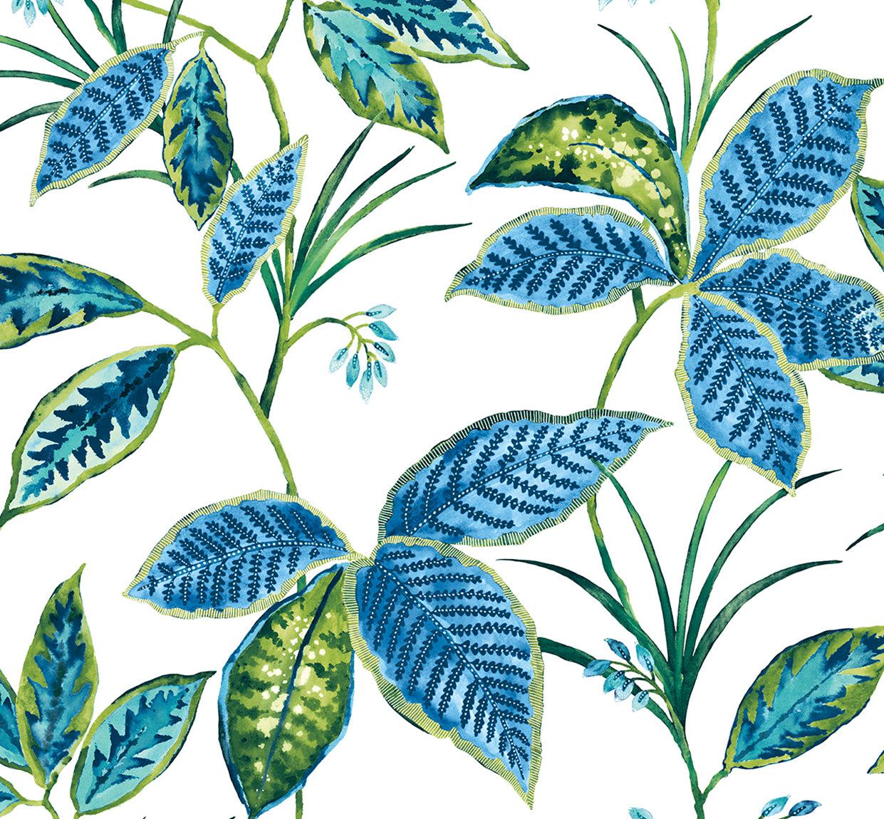 Boho Leaf Trail Vinyl Wallpaper