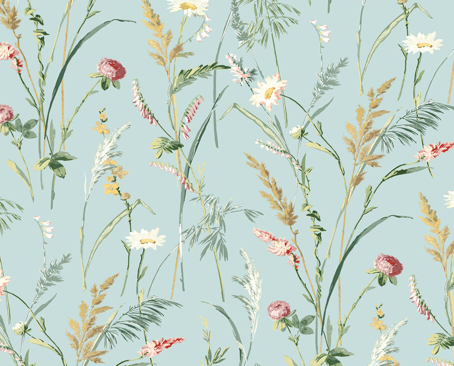 Meadow Flowers Vinyl Wallpaper