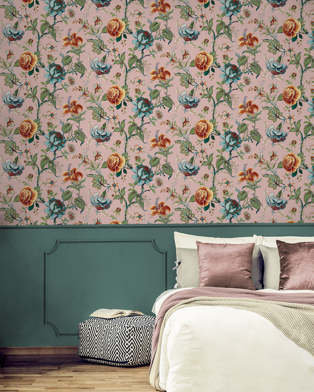 Sanibel Floral Trail Vinyl Wallpaper