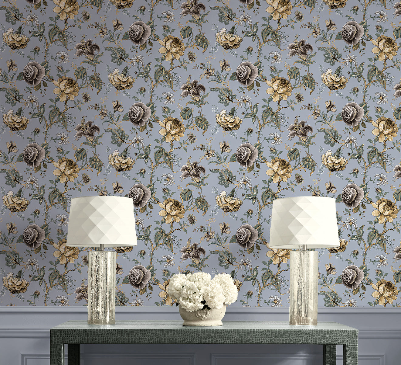 Sanibel Floral Trail Vinyl Wallpaper