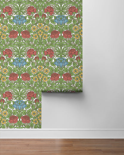 Vintage Rose Vinyl Wallpaper