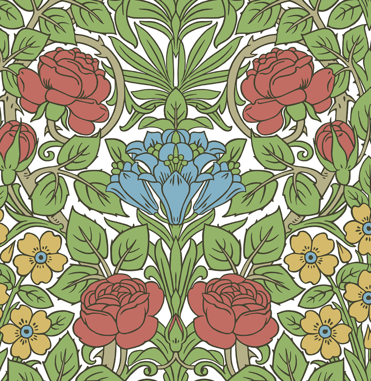 Vintage Rose Vinyl Wallpaper