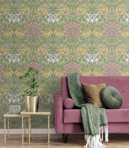 Vintage Rose Vinyl Wallpaper