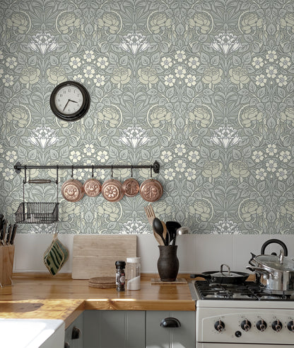 Vintage Rose Vinyl Wallpaper