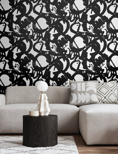 Inkblot Vinyl Wallpaper