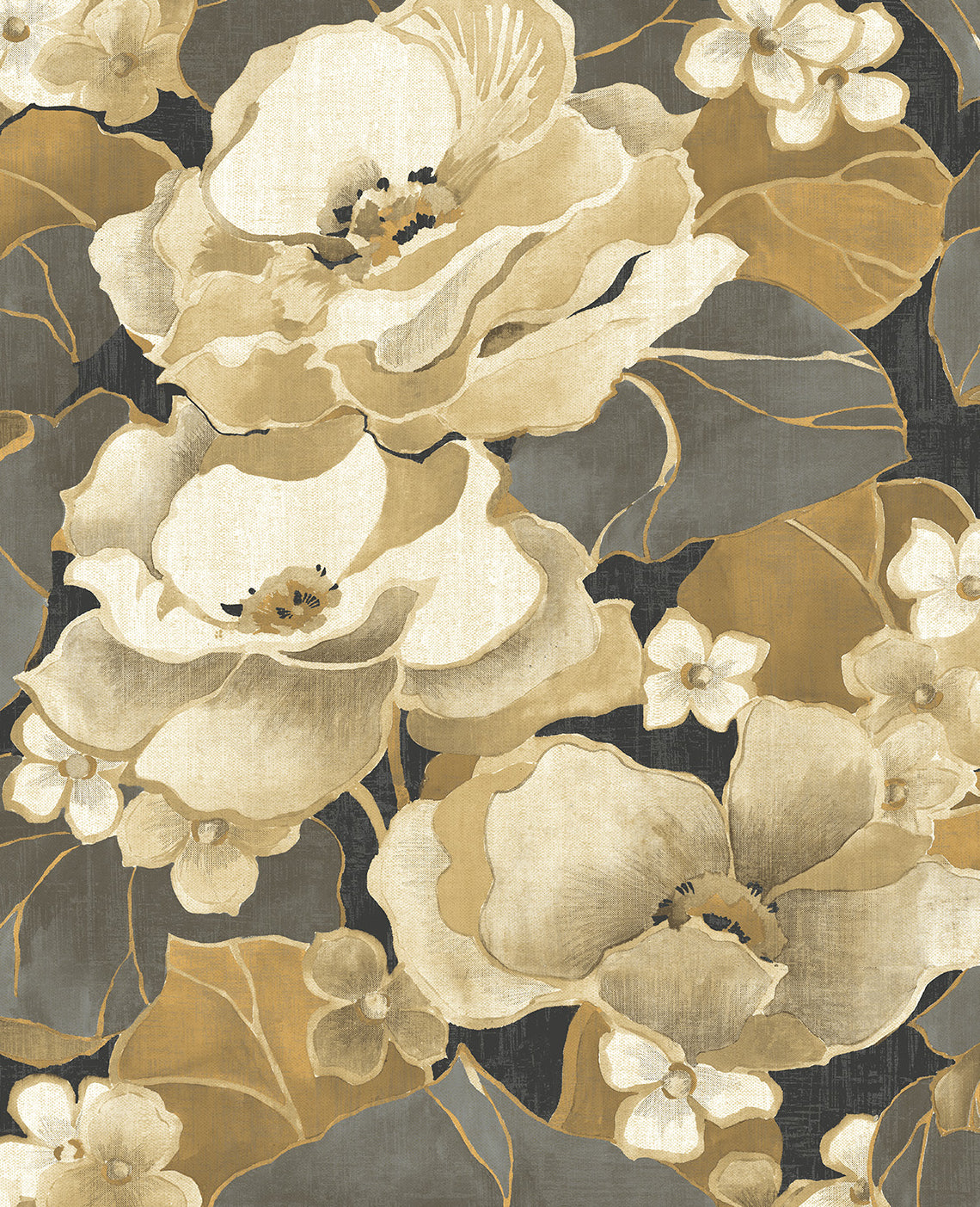 Nouveau Floral Vinyl Wallpaper