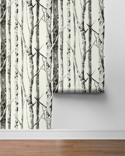 Winter Birch Vinyl Wallpaper