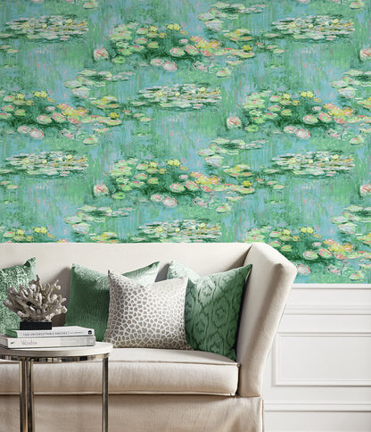 Lily Pond Vinyl Wallpaper