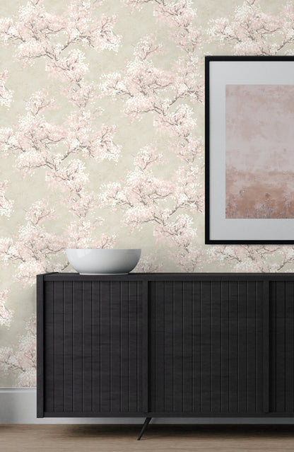 Cherry Blossom Grove Vinyl Wallpaper