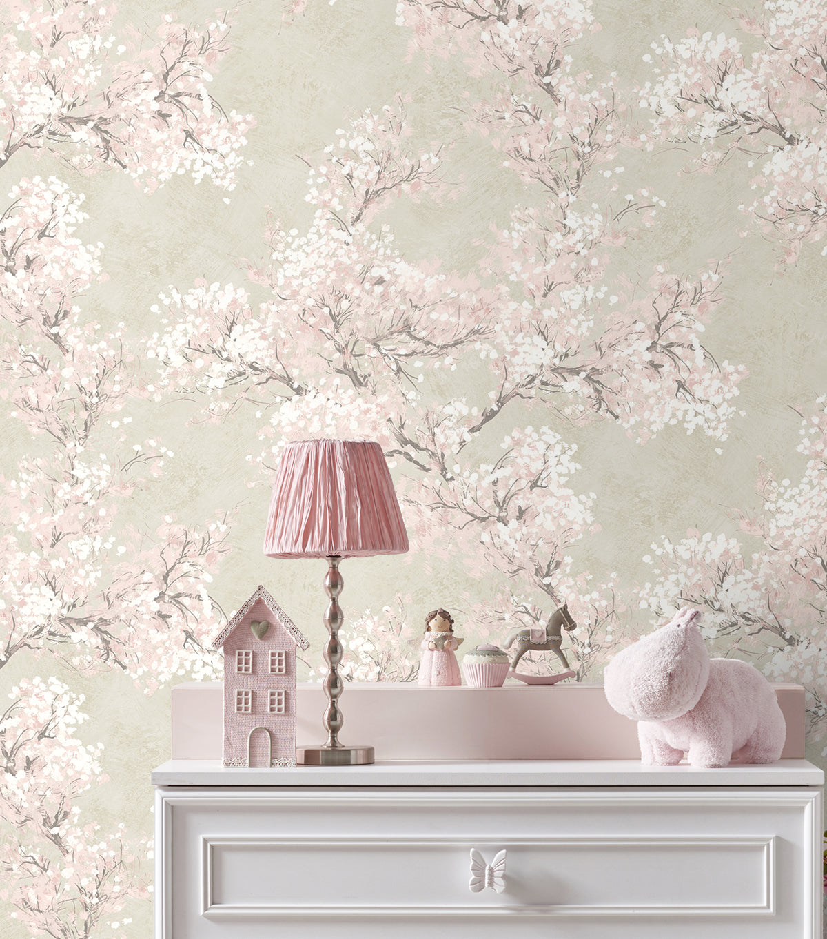 Cherry Blossom Grove Vinyl Wallpaper