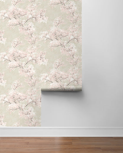 Cherry Blossom Grove Vinyl Wallpaper