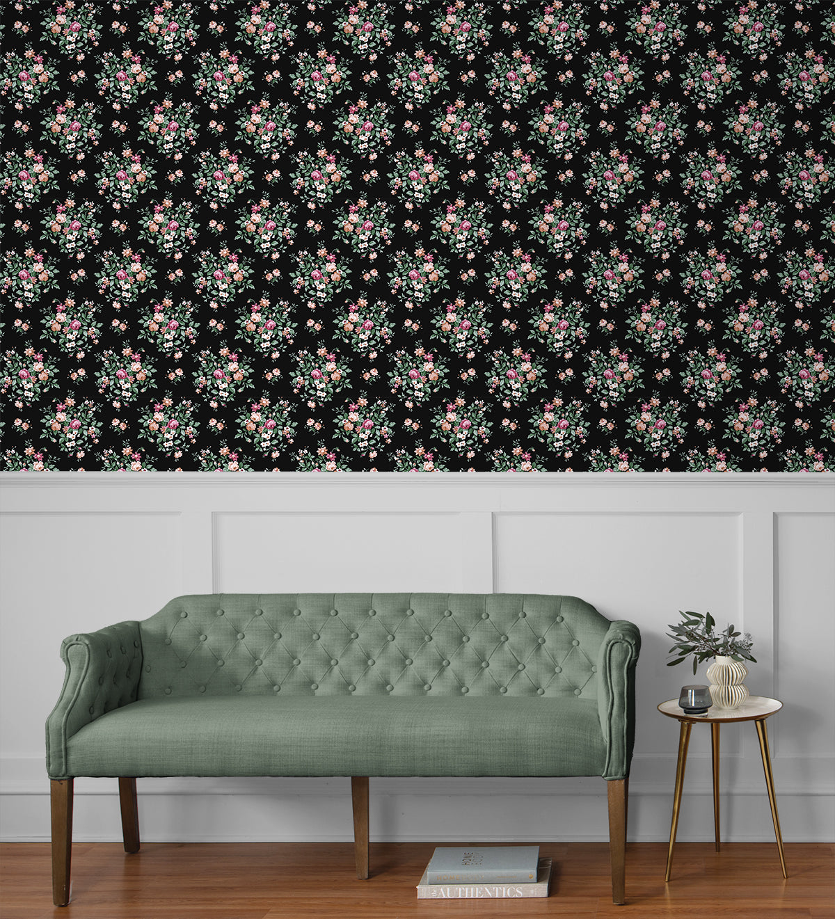 Floral Bunches Vinyl Wallpaper