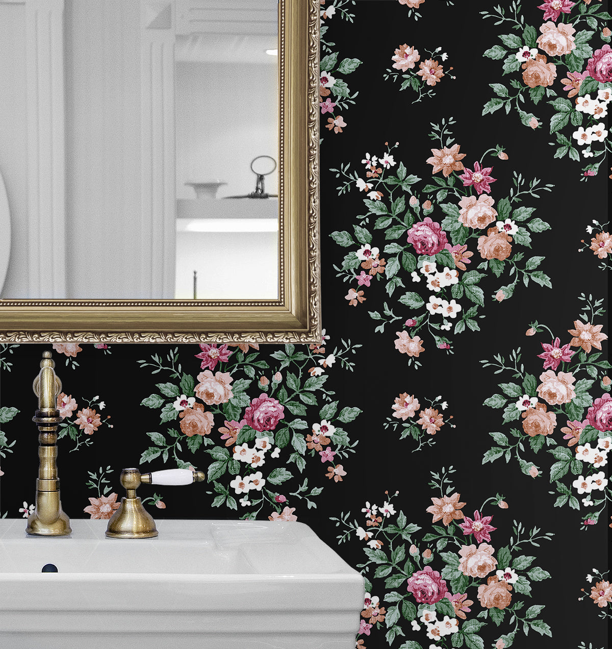 Floral Bunches Vinyl Wallpaper