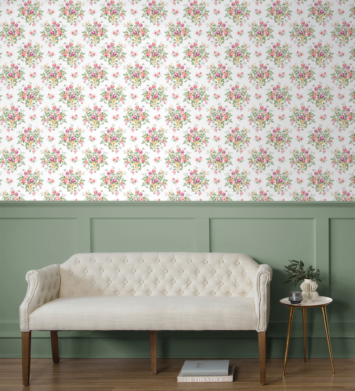 Floral Bunches Vinyl Wallpaper