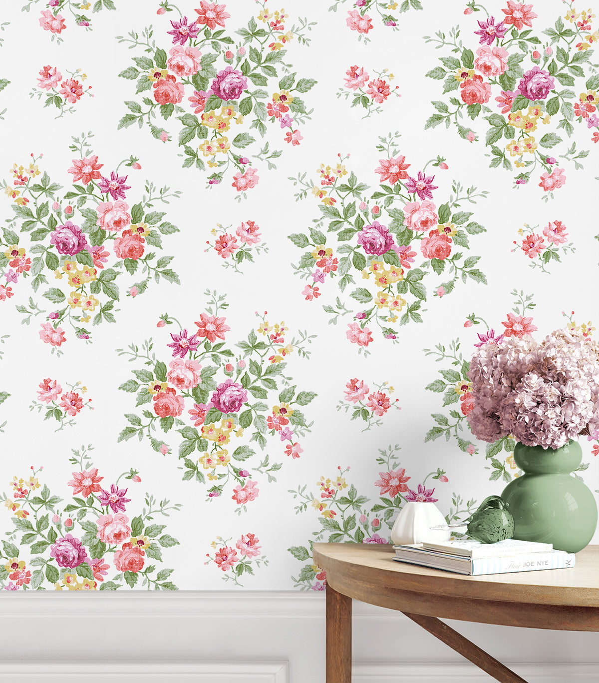 Floral Bunches Vinyl Wallpaper