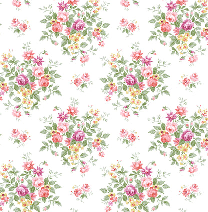 Floral Bunches Vinyl Wallpaper