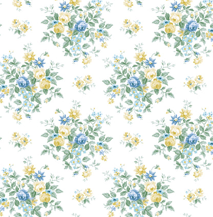 Floral Bunches Vinyl Wallpaper