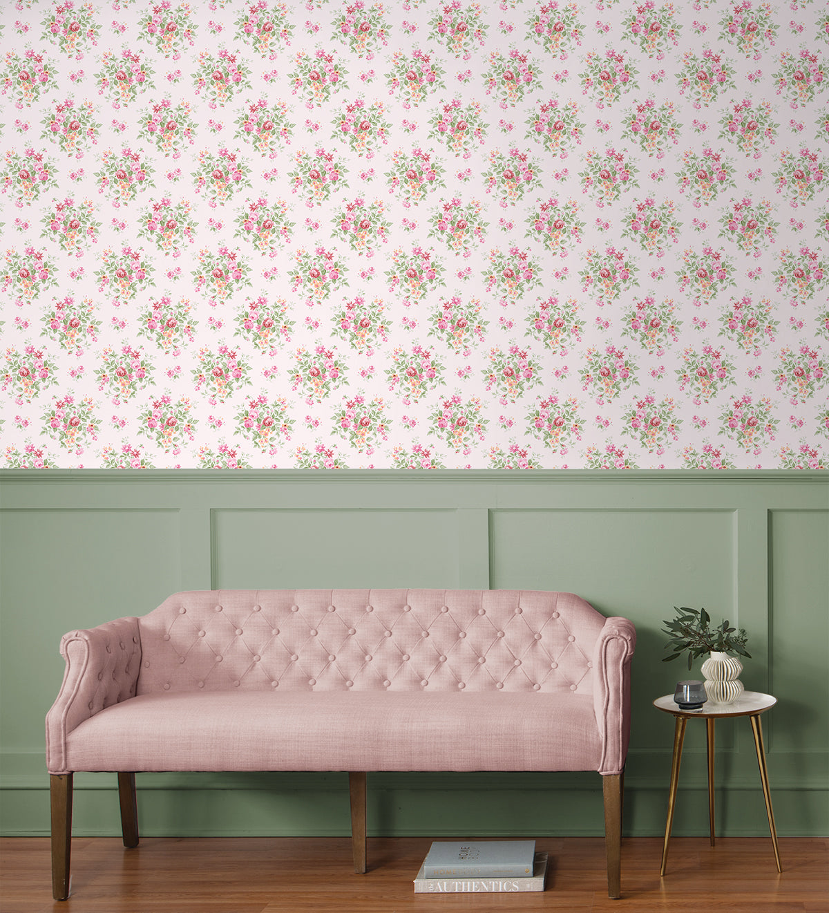 Floral Bunches Vinyl Wallpaper