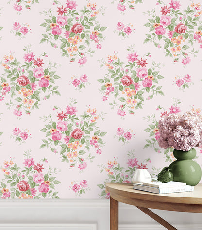 Floral Bunches Vinyl Wallpaper