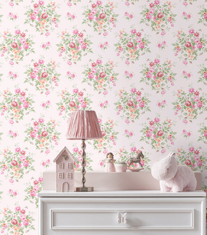 Floral Bunches Vinyl Wallpaper