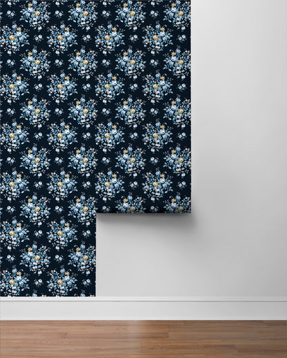 Floral Bunches Vinyl Wallpaper