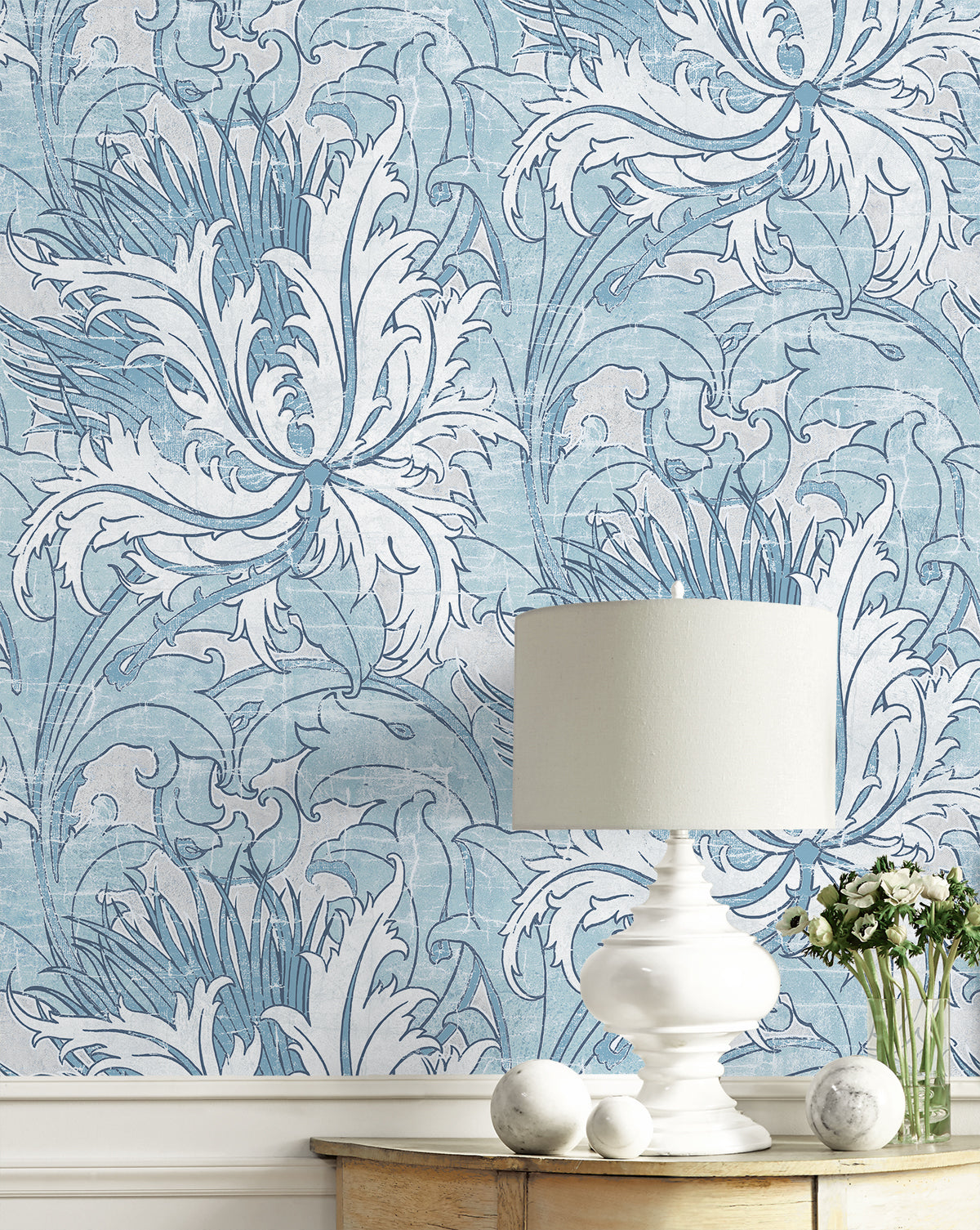 Floral Folly Vinyl Wallpaper