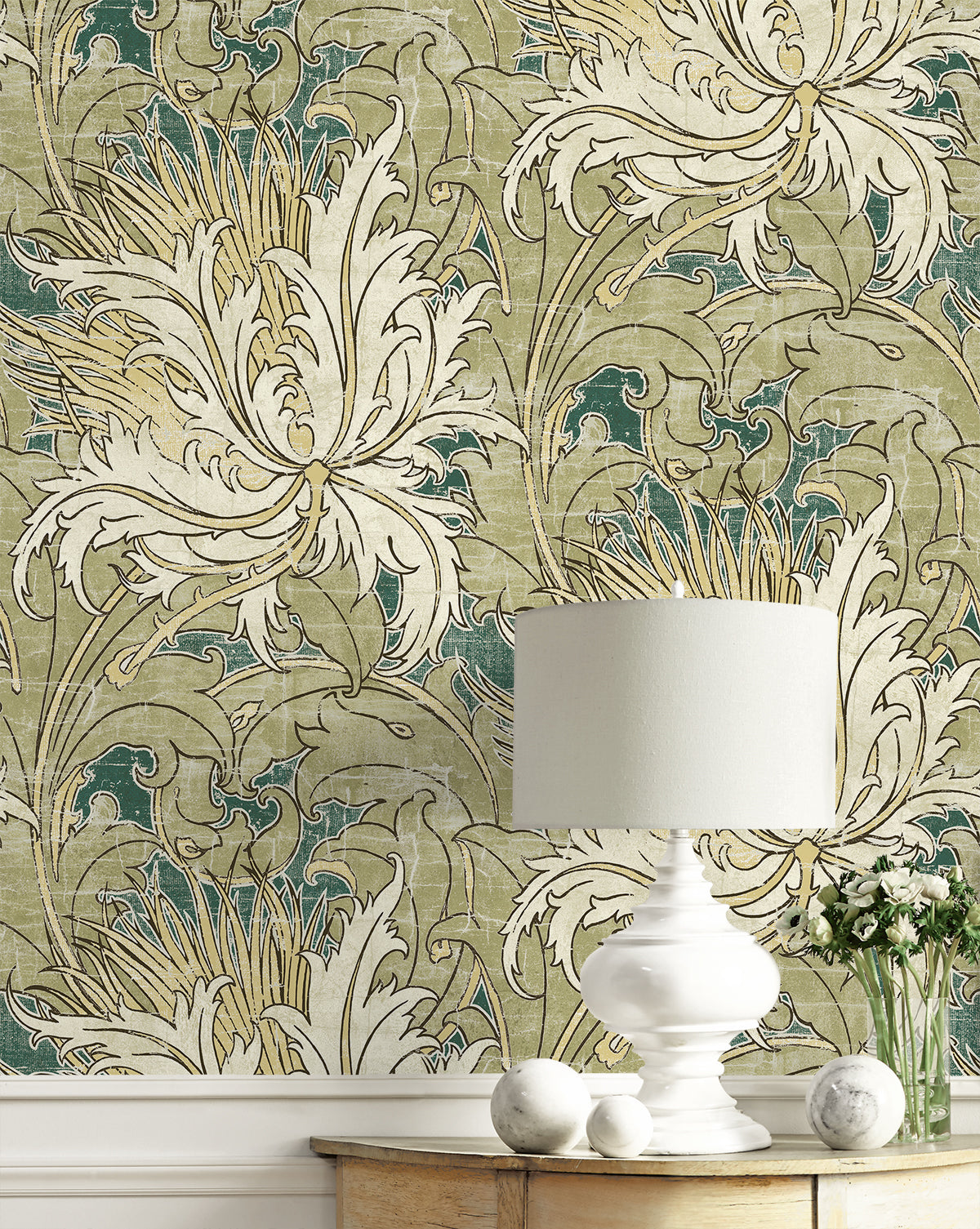 Floral Folly Vinyl Wallpaper