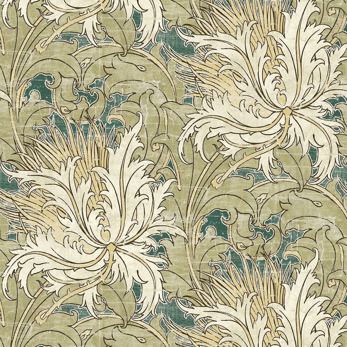 Floral Folly Vinyl Wallpaper