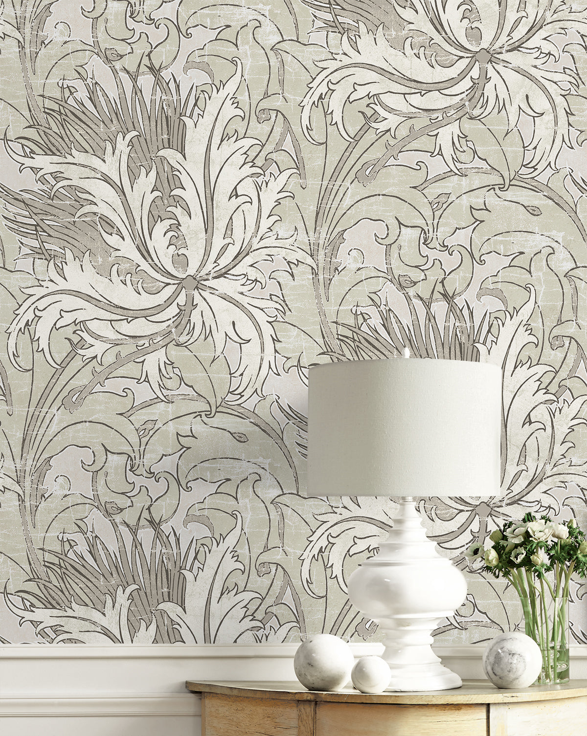 Floral Folly Vinyl Wallpaper