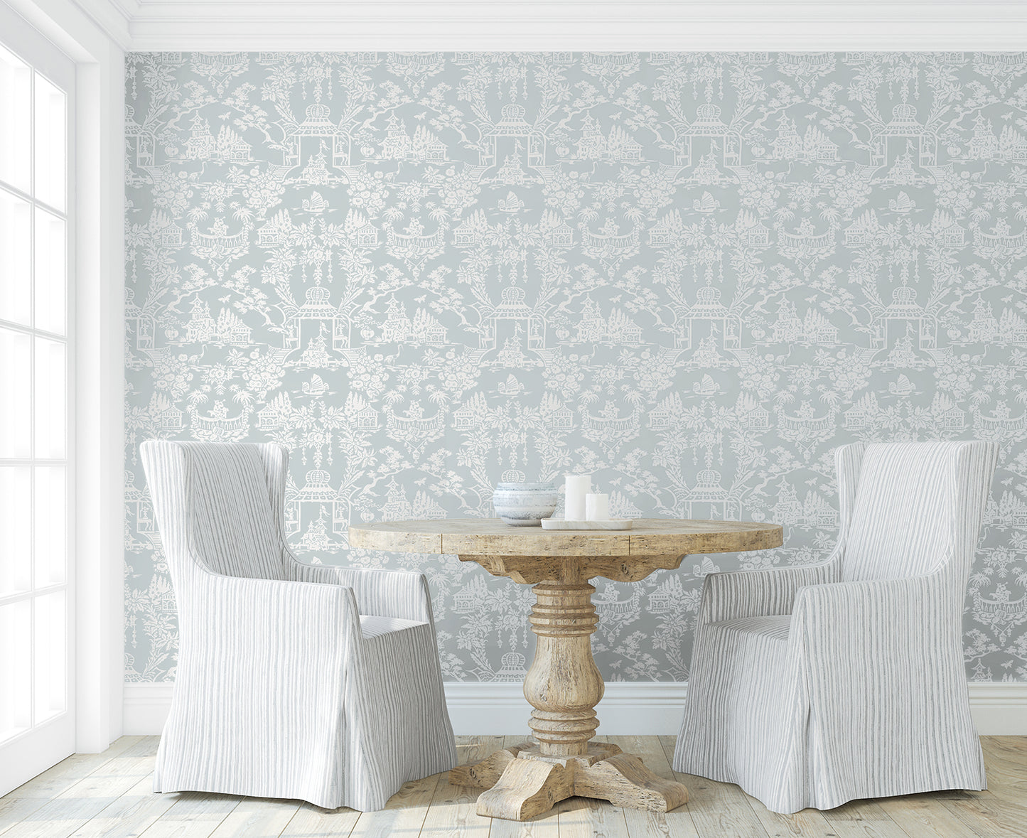 Garden Chinoiserie Vinyl Wallpaper