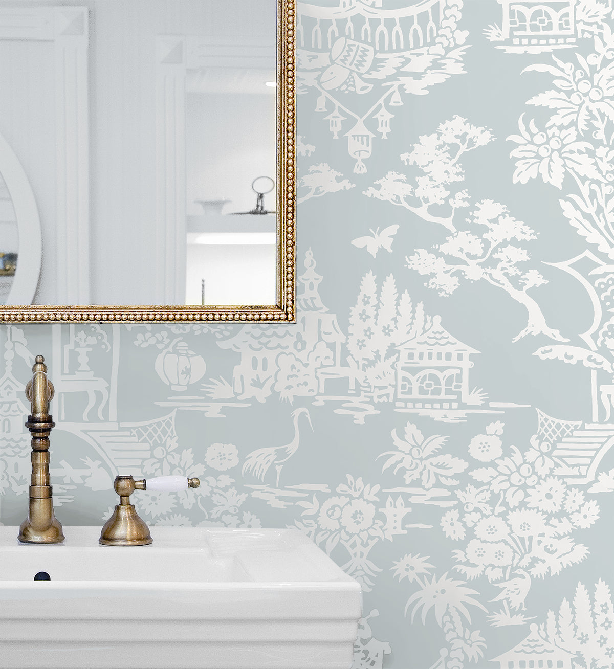 Garden Chinoiserie Vinyl Wallpaper