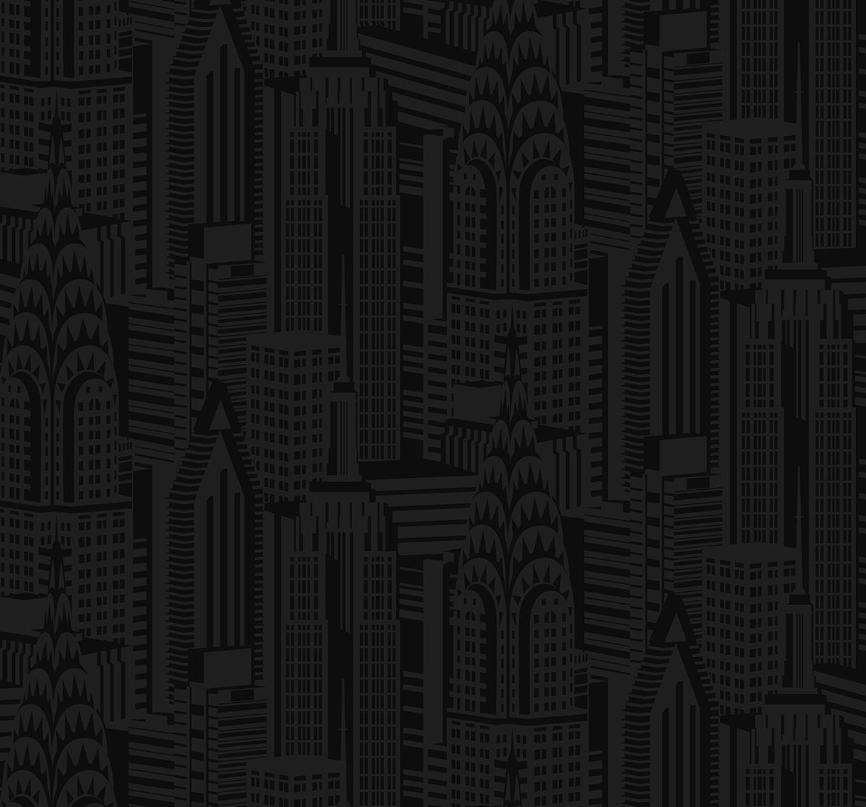 City Skyline Vinyl Wallpaper