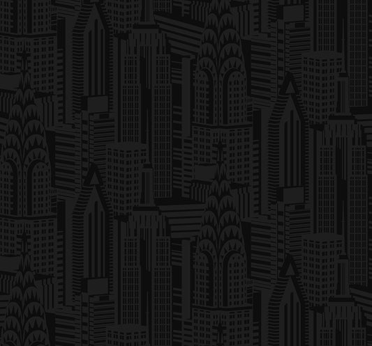 City Skyline Vinyl Wallpaper