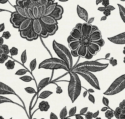 Julian Jacobean Floral Vinyl Wallpaper